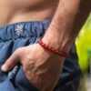 Bracelet Cornaline 8mm porté au poignet — pierre naturelle