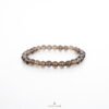 Bracelet Quartz Fumé 6mm — pierre naturelle grise lithothérapie