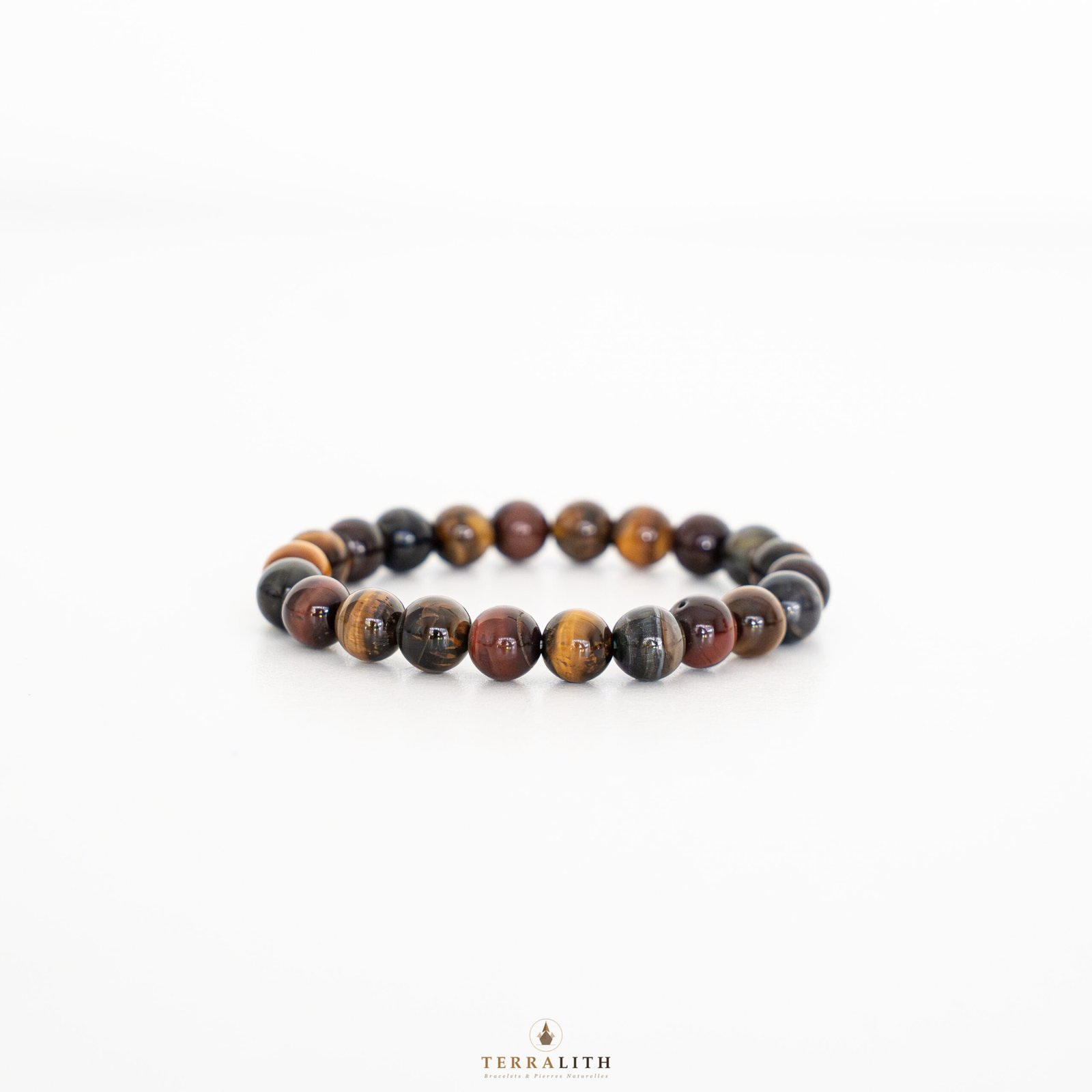 Bracelet Triple Œil — Œil de Tigre · Œil de Faucon · Œil de Taureau