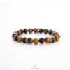 Bracelet Œil de Tigre 8mm séparateurs tibétains — pierre courage