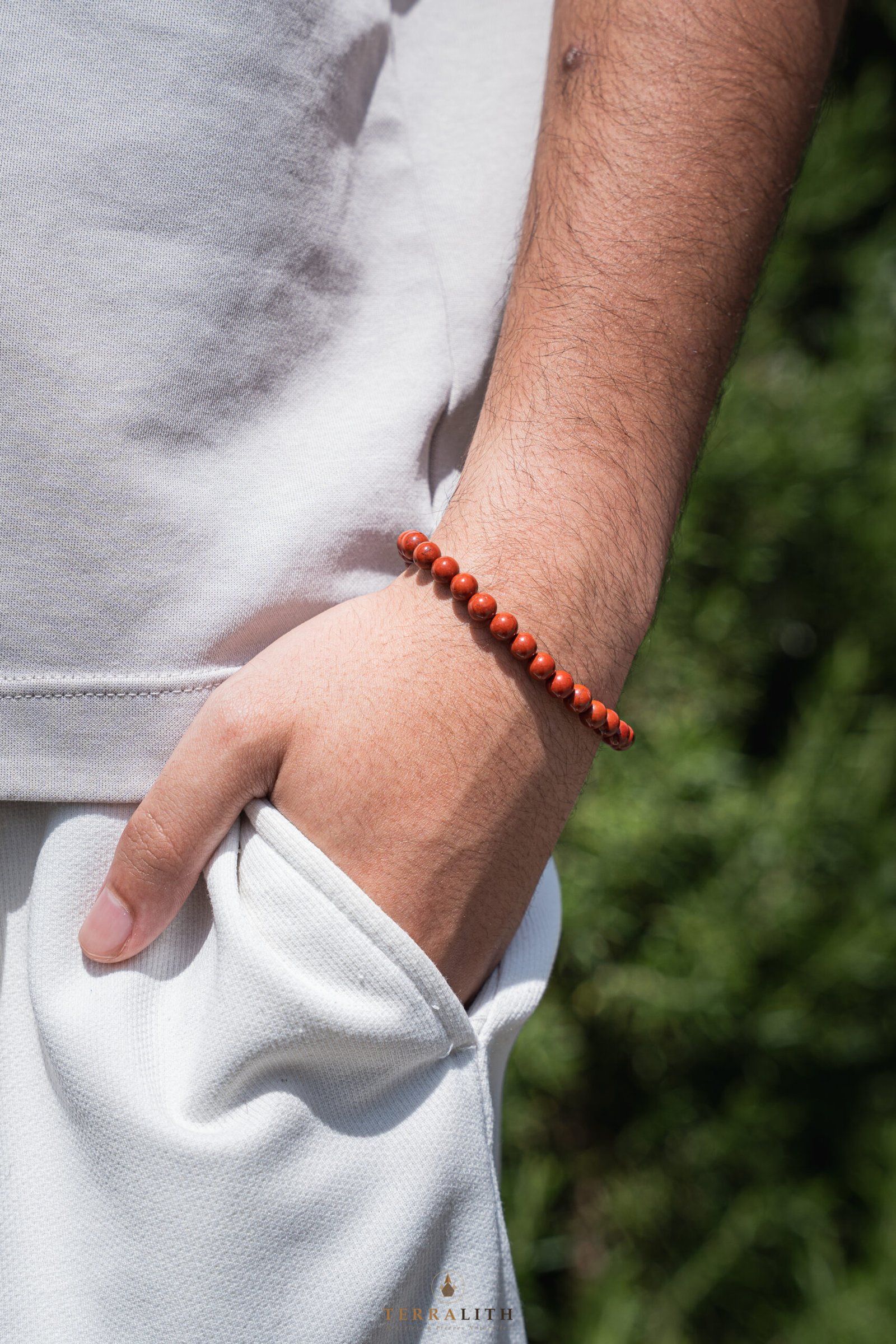 Bracelet Jaspe Rouge – Image 6