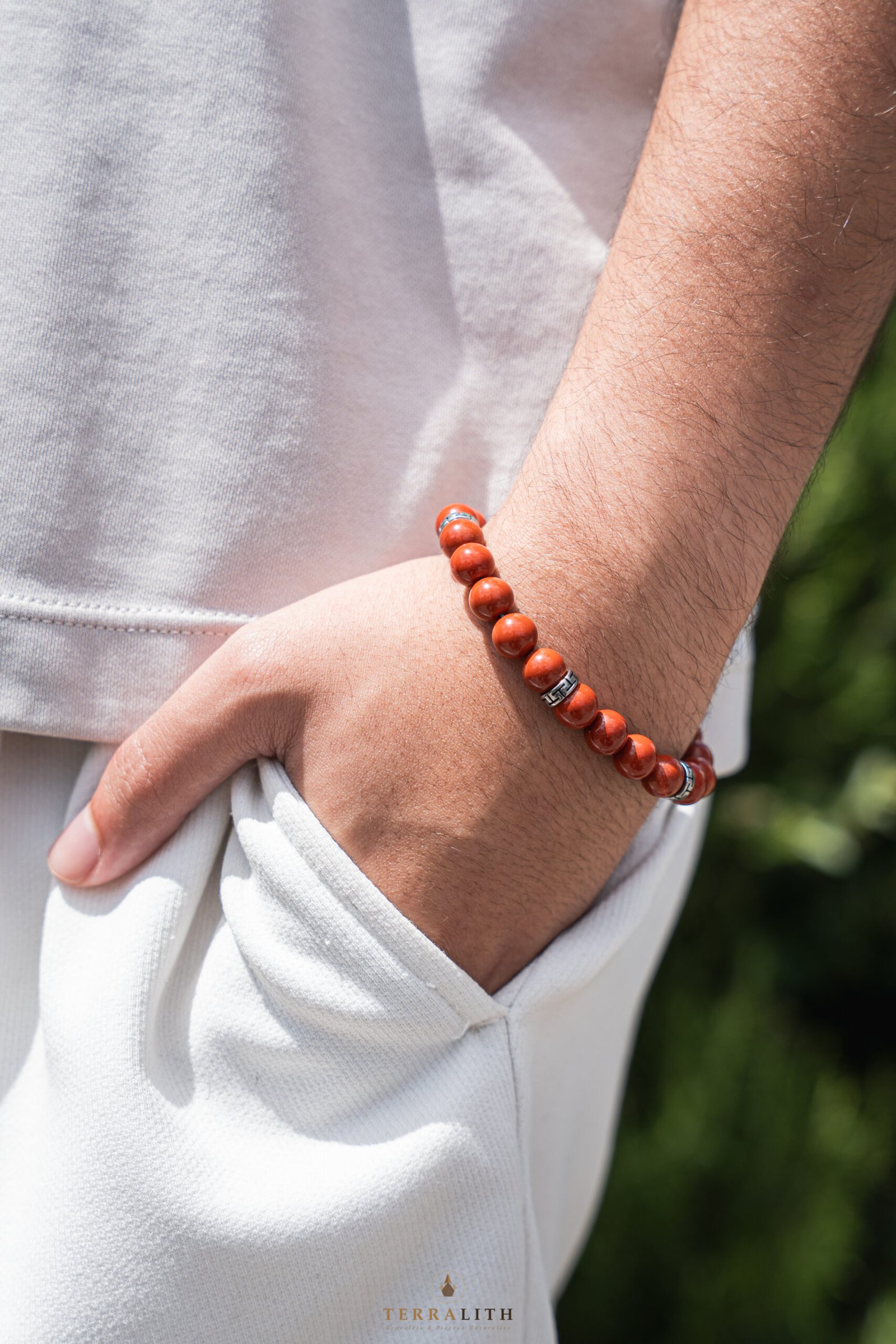 Bracelet Jaspe Rouge – Image 4
