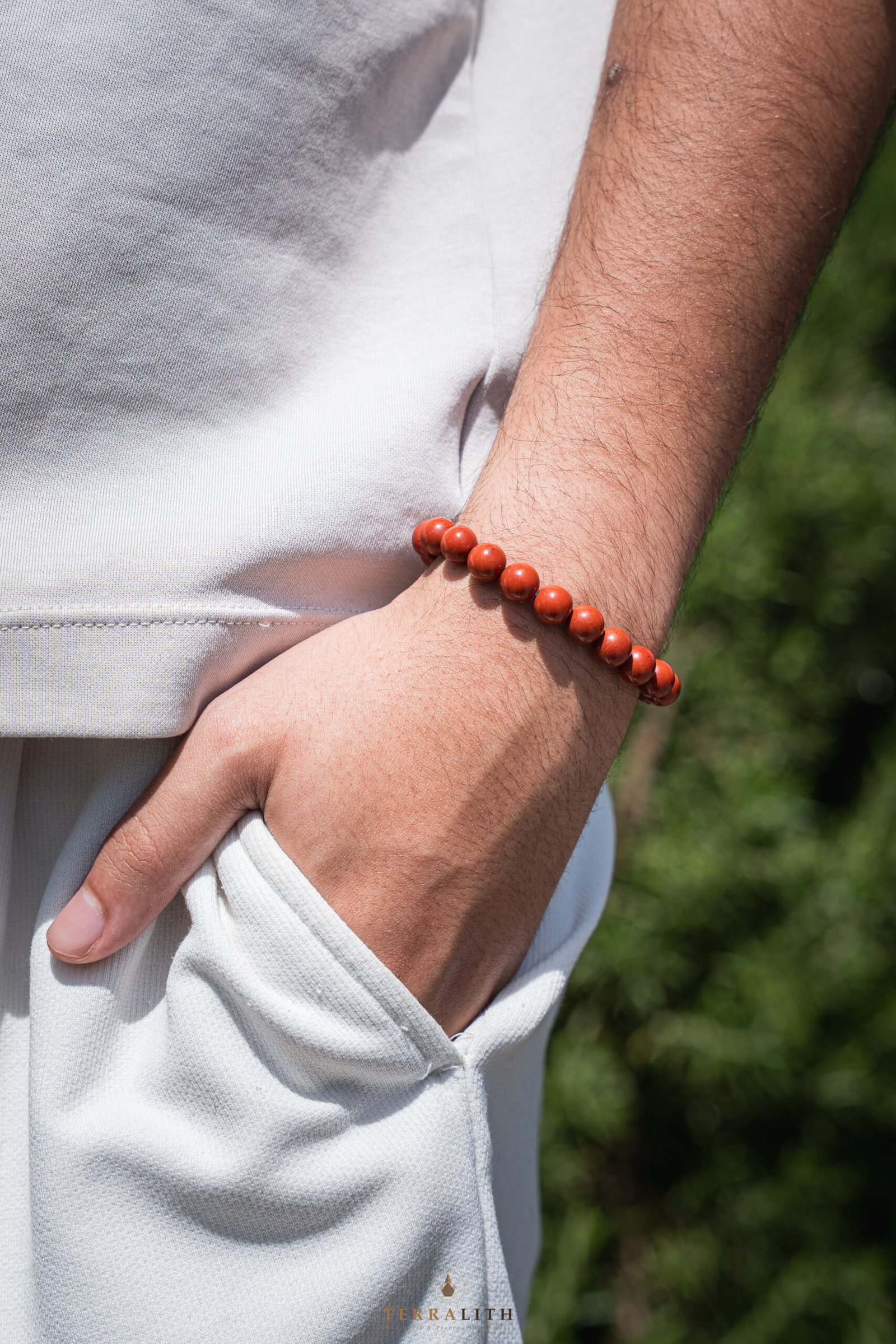 Bracelet Jaspe Rouge – Image 2