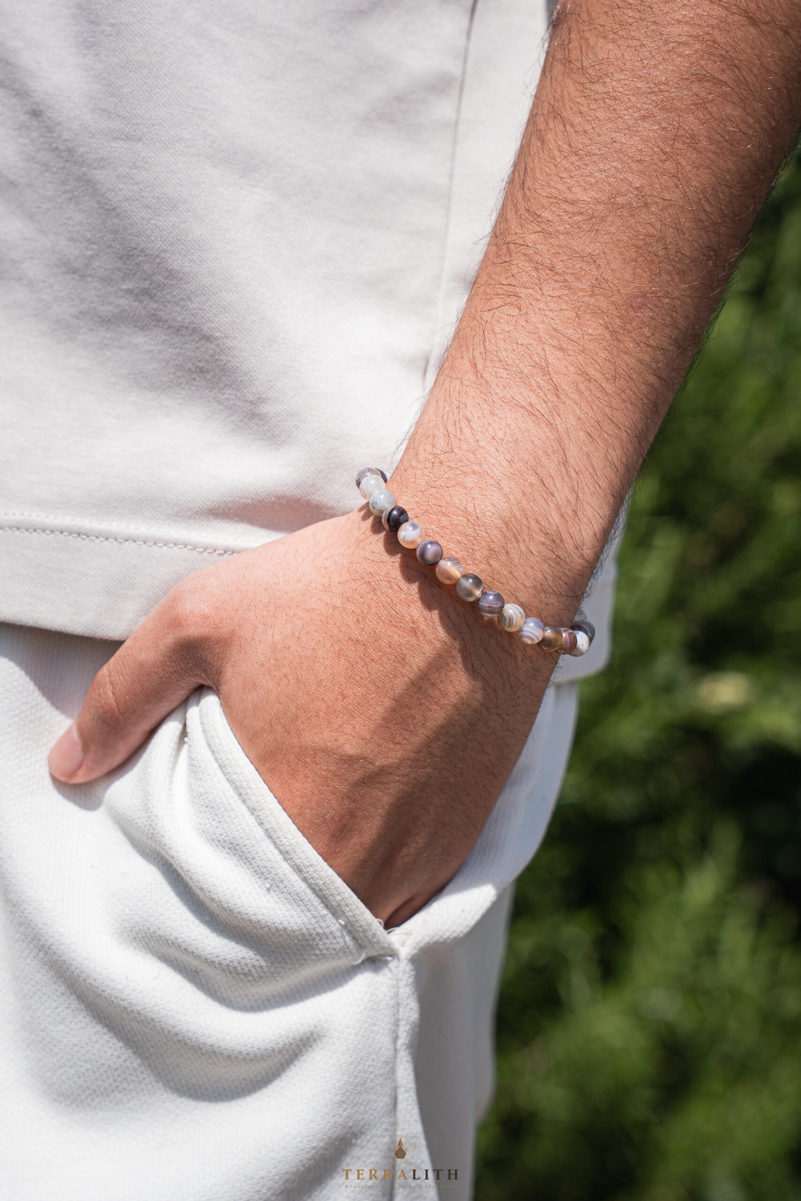 Bracelet Agate du Botswana – Image 6
