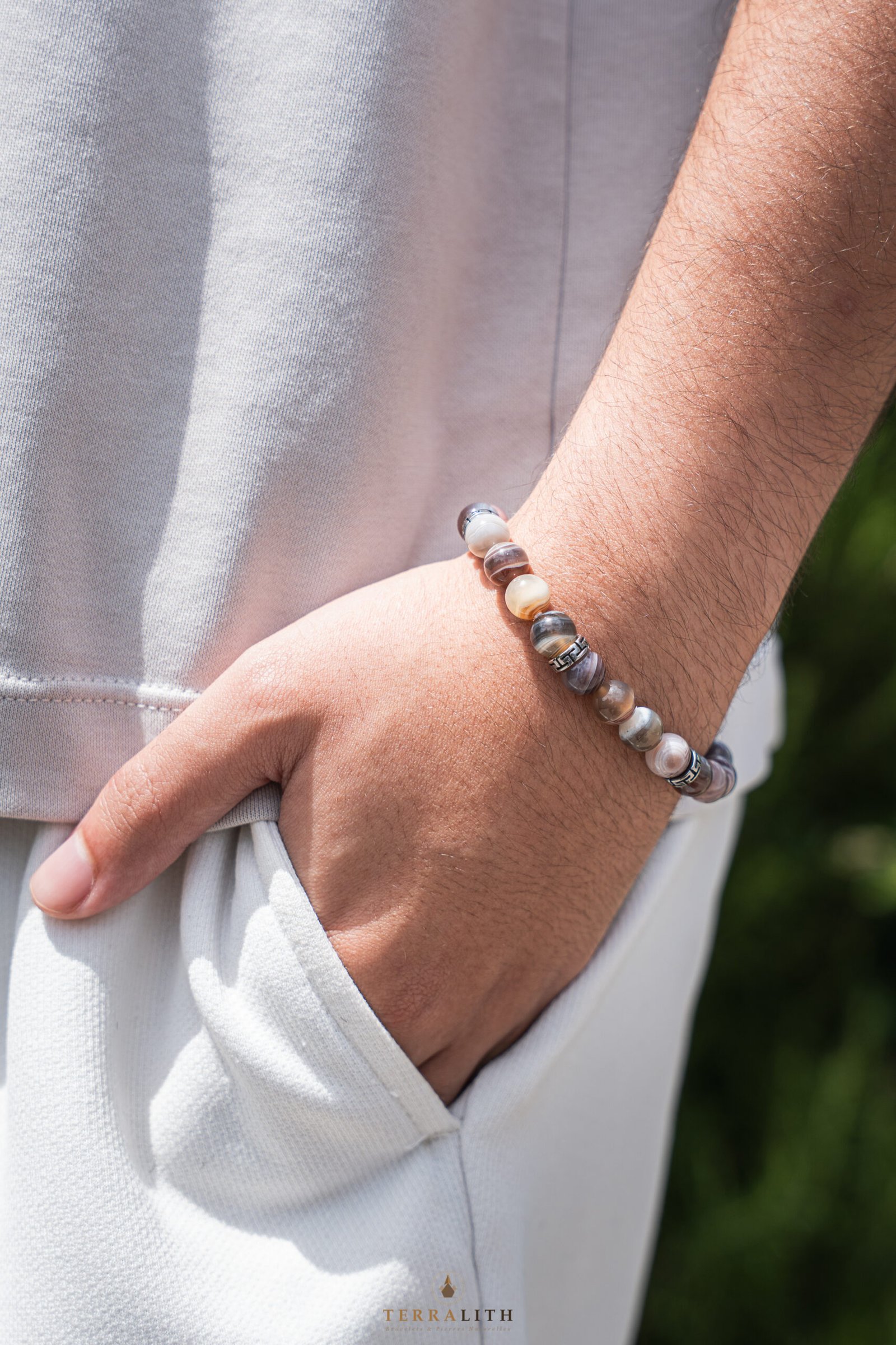 Bracelet Agate du Botswana – Image 2
